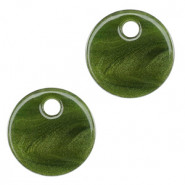 Resin Anhänger 12mm - Moss green